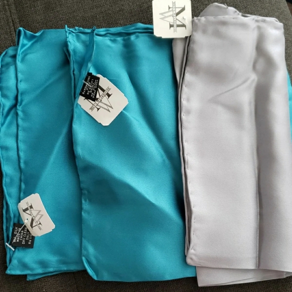 Nwt pocket squares men's wearhouse 3 pack